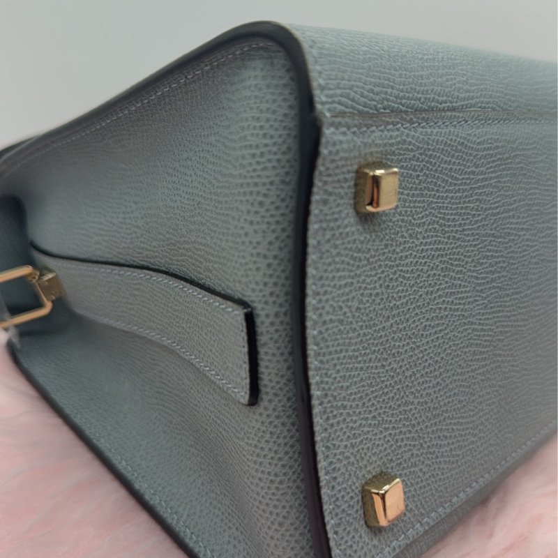 Valextra 藍色 Iside 系列 長方形扣肩背包-1