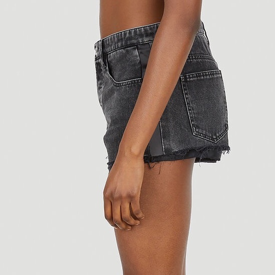 Miu Miu 女士 徽標細節牛仔短褲25 27碼-3