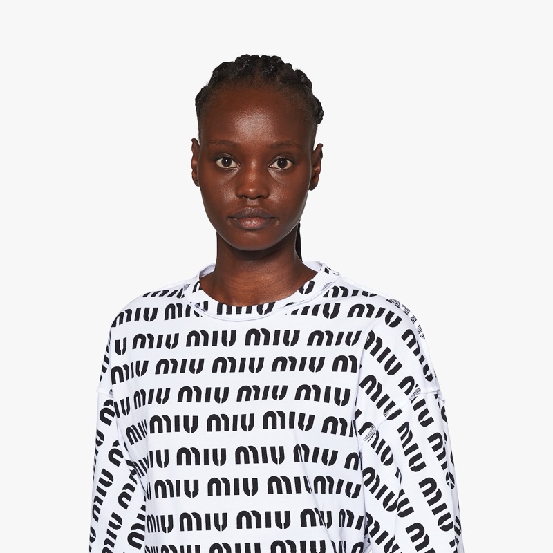 Miu Miu 女士 印花棉質T恤S碼-1