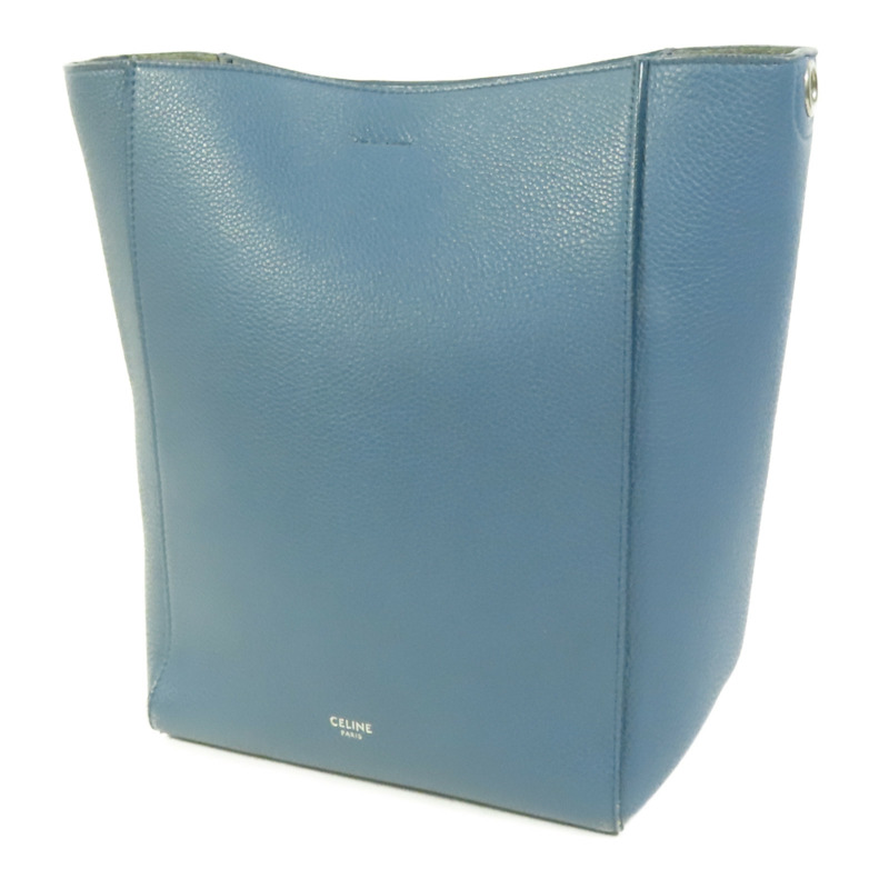 CELINE 牛皮皮革Sangle Bucket Bag銀扣肩背袋-1
