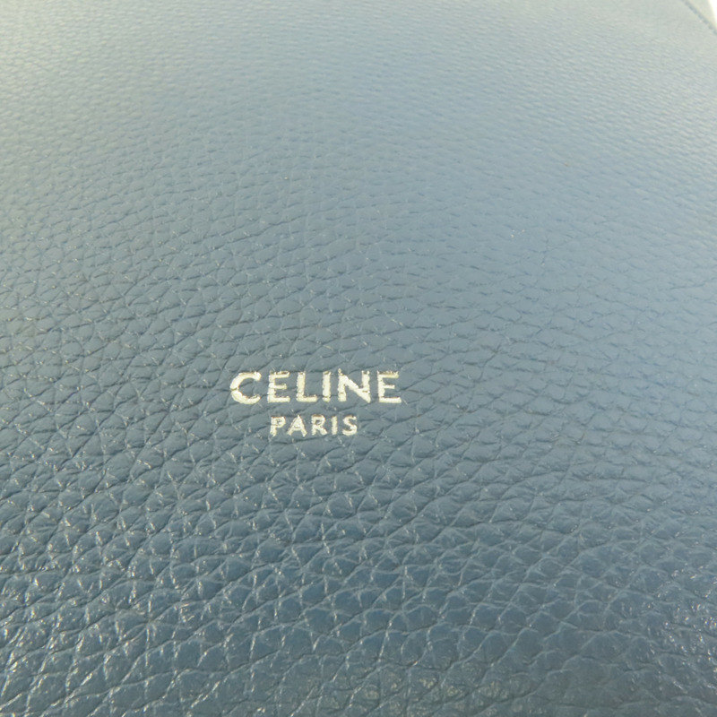 CELINE 牛皮皮革Sangle Bucket Bag銀扣肩背袋-7