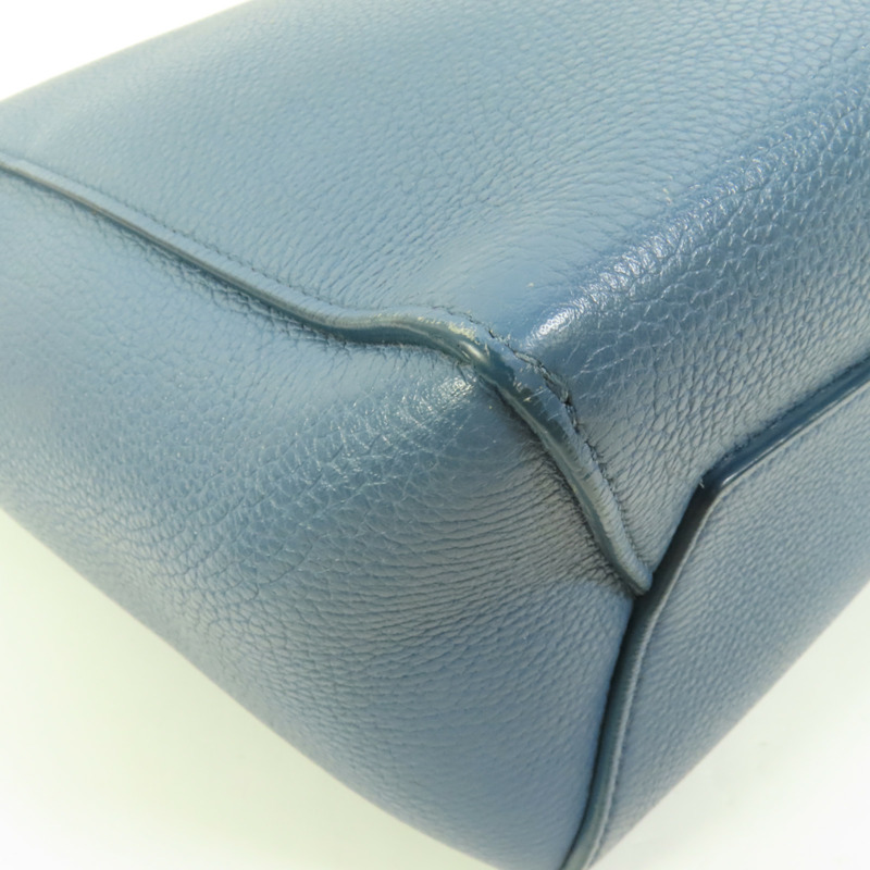 CELINE 牛皮皮革Sangle Bucket Bag銀扣肩背袋-9