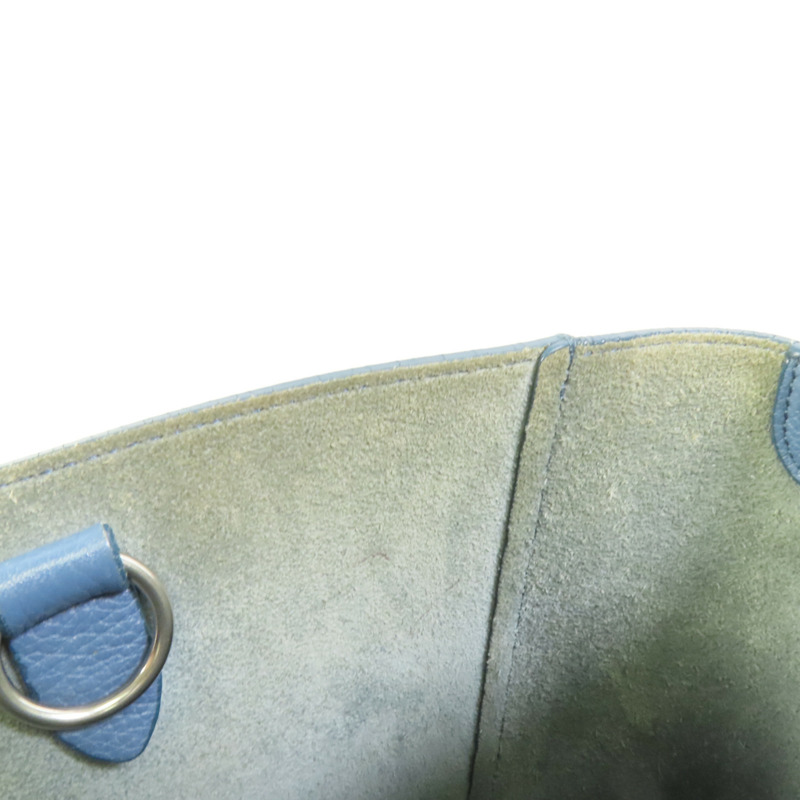 CELINE 牛皮皮革Sangle Bucket Bag銀扣肩背袋-12
