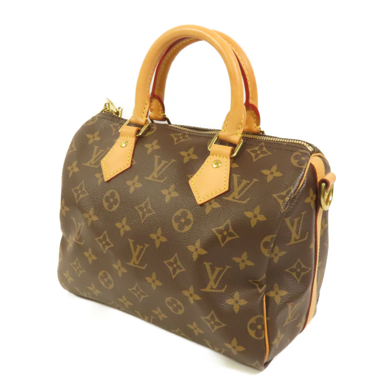 LOUIS VUITTON Monogram Speedy Bandouliere 25金扣手挽肩背兩用袋-2