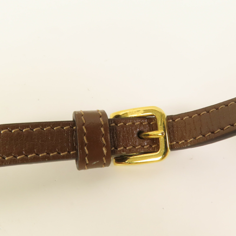 GUCCI 塗層帆布Horsebit 1955 Mini金扣肩背袋-6