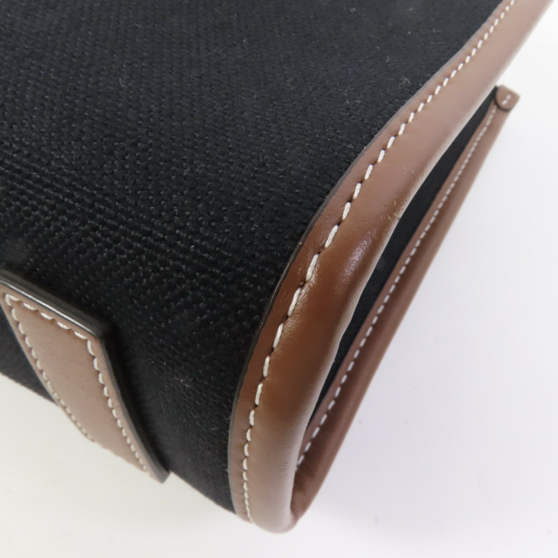 BURBERRY 帆布Mini Freya銀扣手挽肩背兩用袋-13