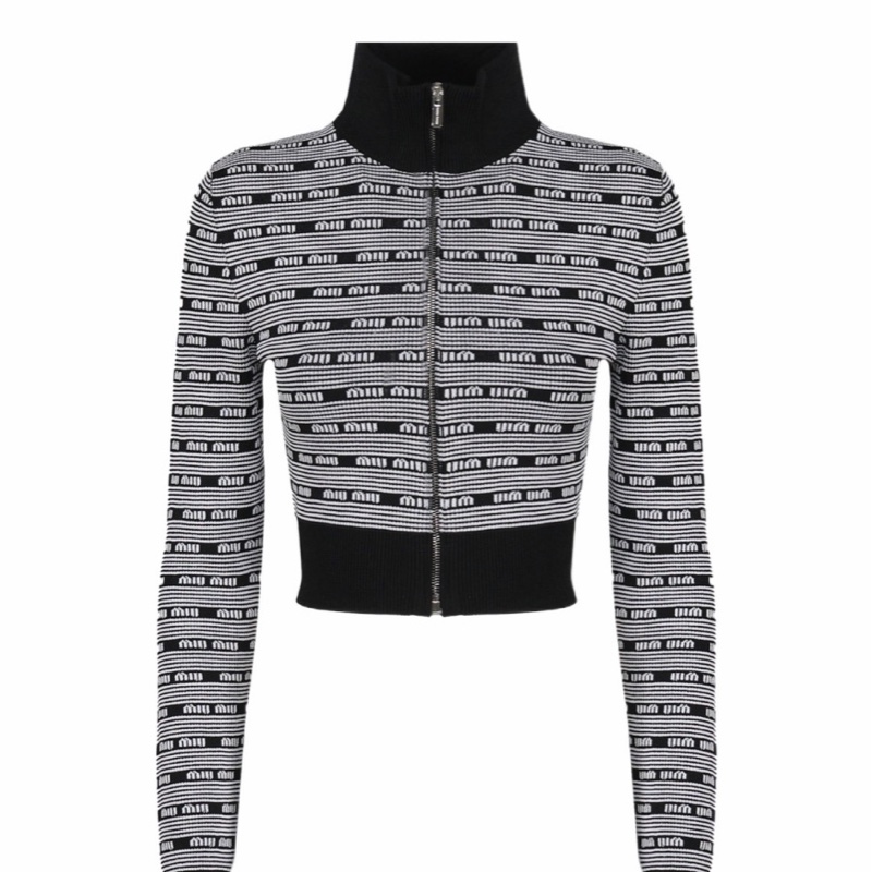 Miu Miu 女士 徽標休閒夾克IT-36 IT-38 IT-40碼-0