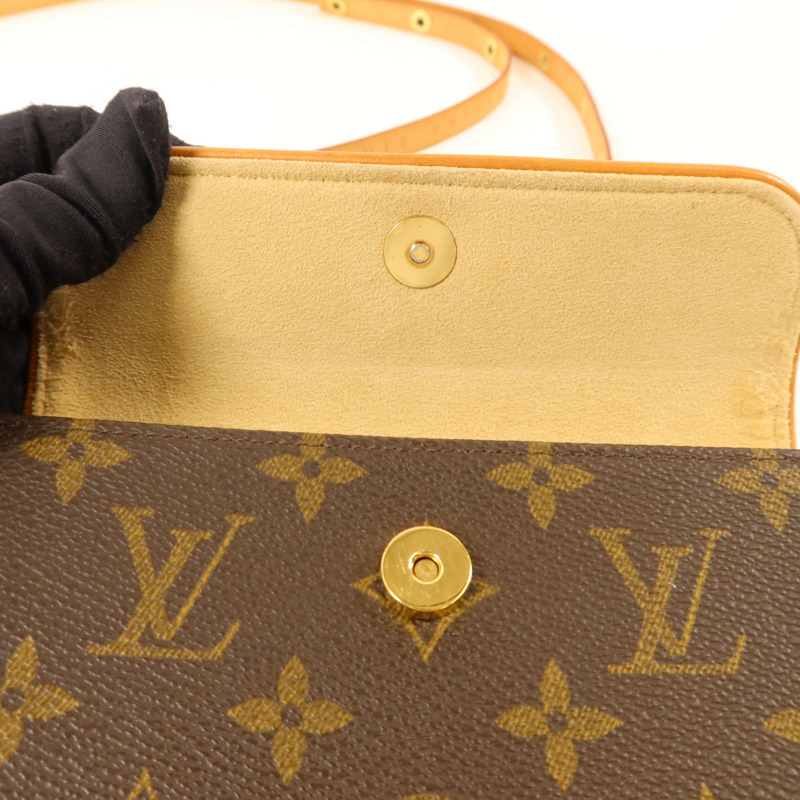 LOUIS VUITTON Monogram Pochette Florentine XS金扣腰包-6