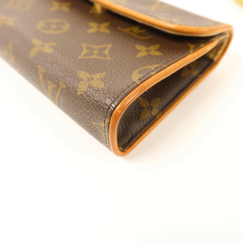 LOUIS VUITTON Monogram Pochette Florentine XS金扣腰包-10