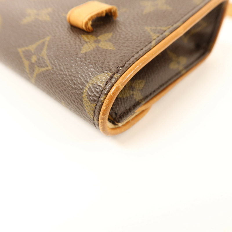 LOUIS VUITTON Monogram Pochette Florentine XS金扣腰包-16