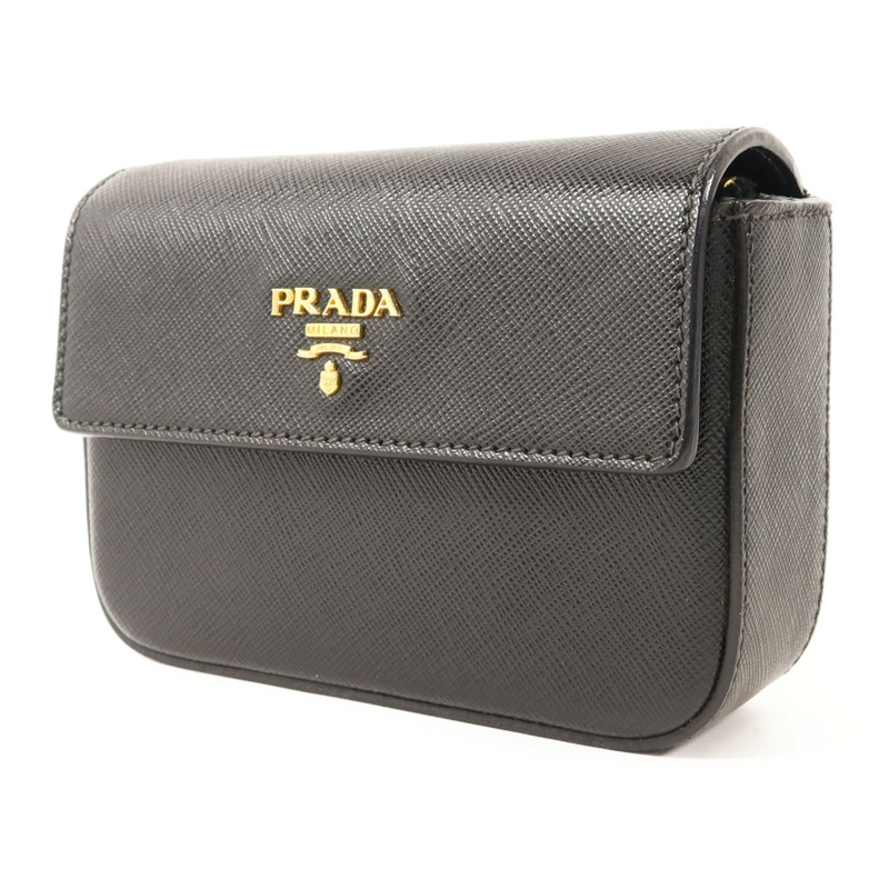 PRADA Saffiano皮革Clutch金扣手拿包-2