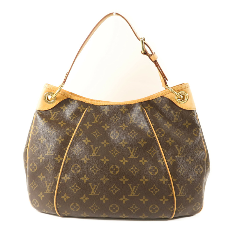 LOUIS VUITTON Monogram Galliera PM金扣肩背袋棕色-1