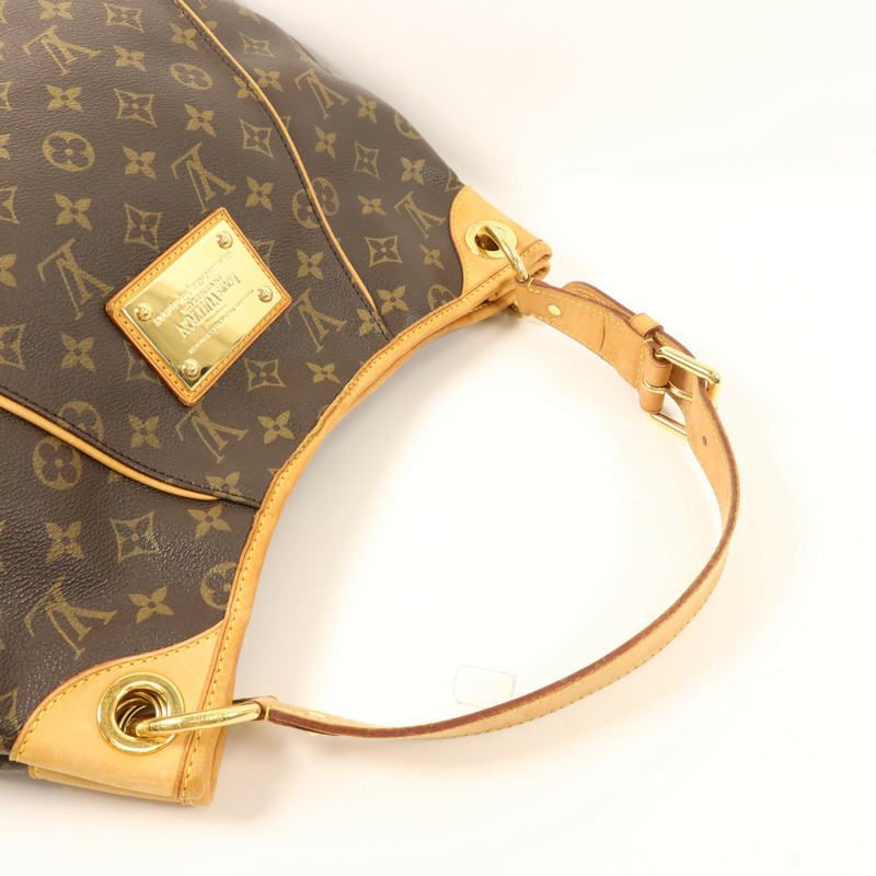 LOUIS VUITTON Monogram Galliera PM金扣肩背袋棕色-4