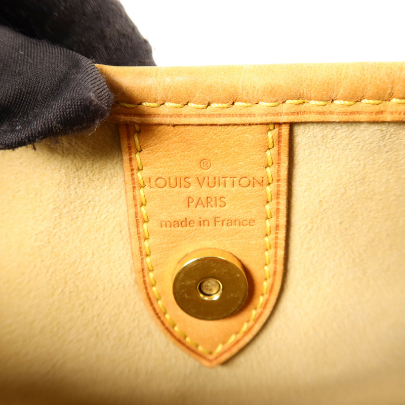 LOUIS VUITTON Monogram Galliera PM金扣肩背袋棕色-6