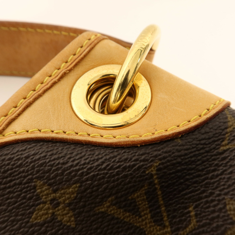 LOUIS VUITTON Monogram Galliera PM金扣肩背袋棕色-10