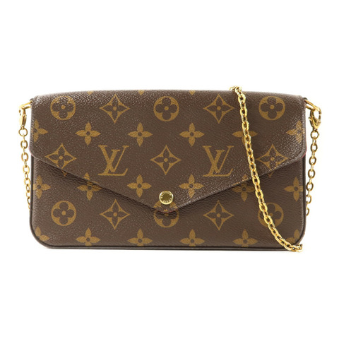 LOUIS VUITTON Monogram Pochette Felicie金扣鏈帶肩背袋