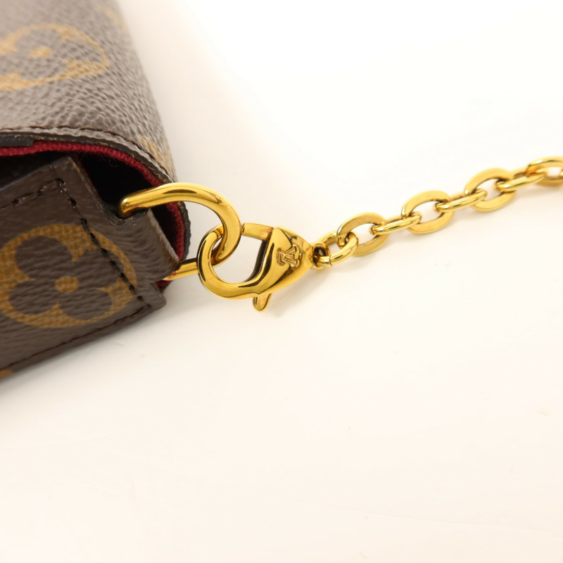 LOUIS VUITTON Monogram Pochette Felicie金扣鏈帶肩背袋-9