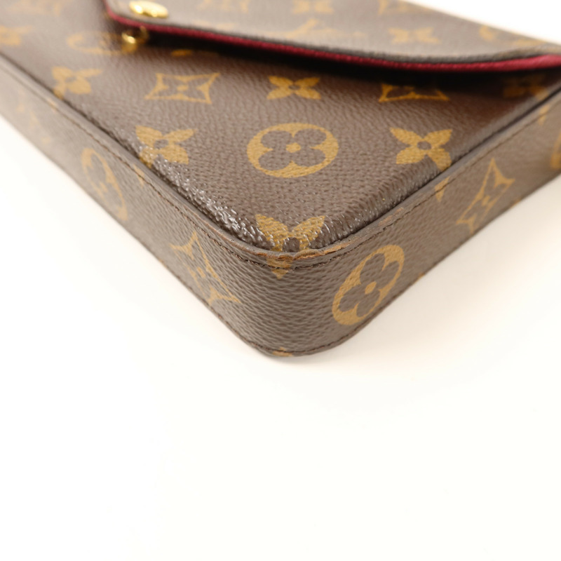 LOUIS VUITTON Monogram Pochette Felicie金扣鏈帶肩背袋-10