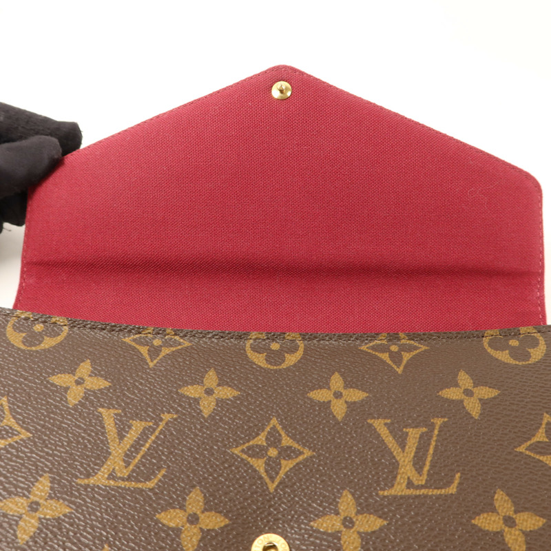 LOUIS VUITTON Monogram Pochette Felicie金扣鏈帶肩背袋-16