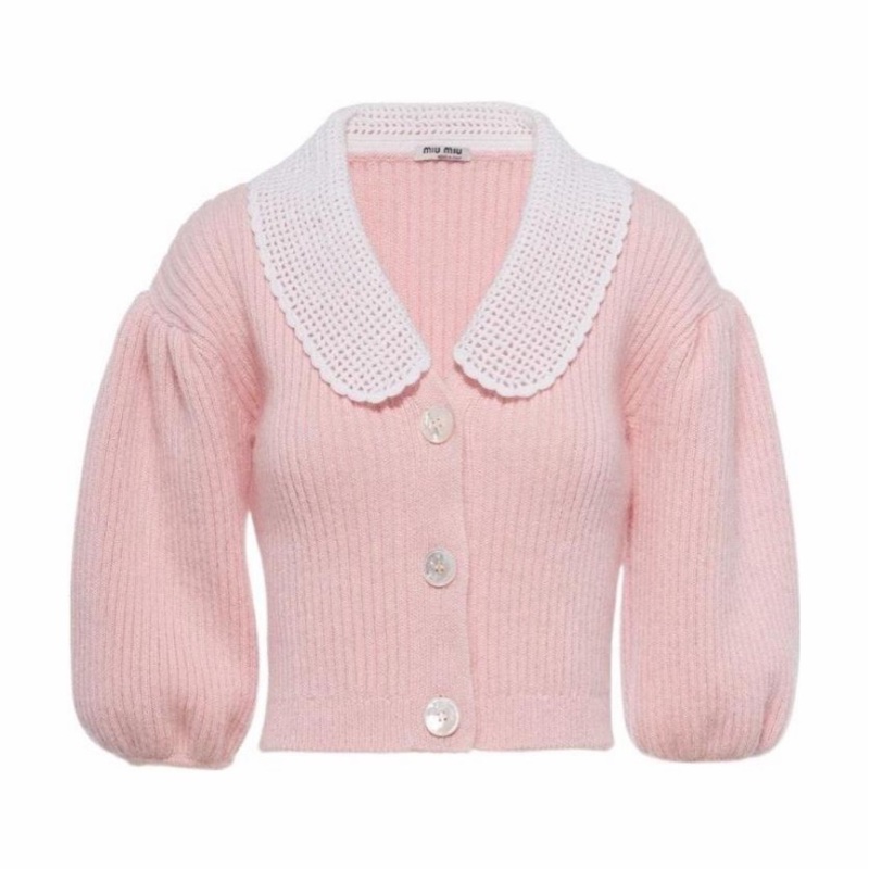 Miu Miu 女士 短款娃娃領開衫IT-38碼-0