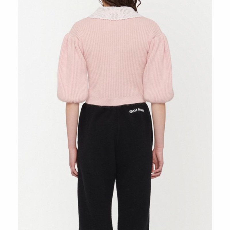 Miu Miu 女士 短款娃娃領開衫IT-38碼-4