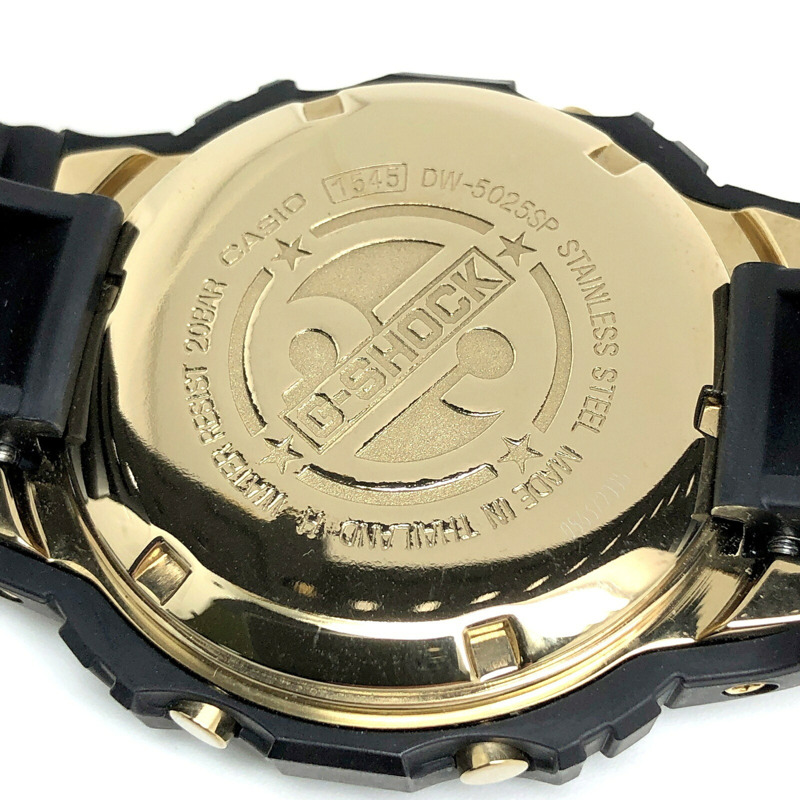卡西歐 G-SHOCK DW-5025SP-1 25週年紀念腕錶,限量版(2008枚),PROJECT TEAM Tough Gold IP 旋入式後蓋,2008年5月發售,Mikunigaoka 商店-7