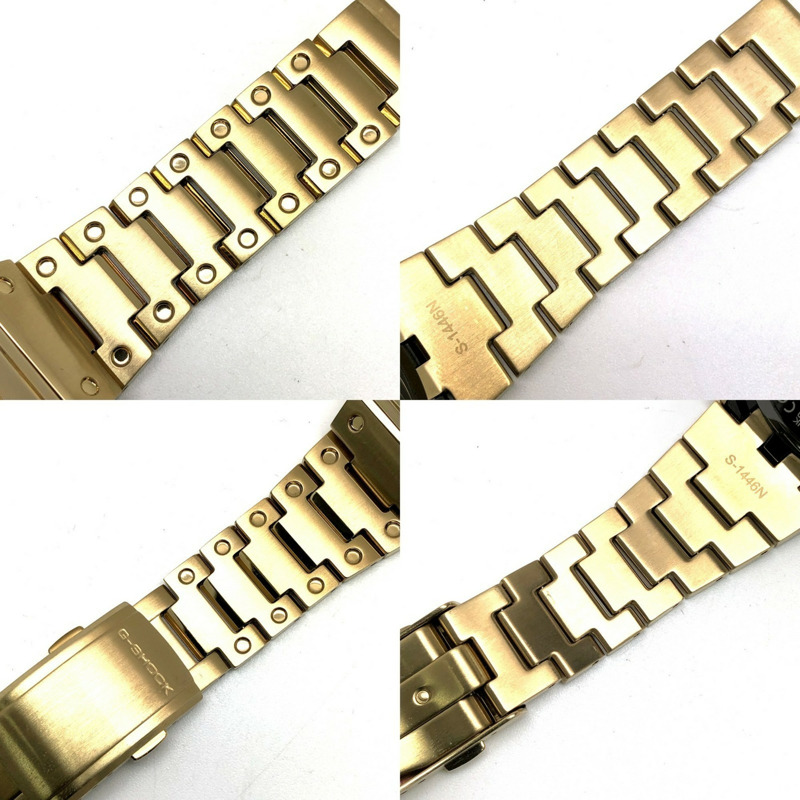 卡西歐 G-SHOCK GM-B2100GD-9A 全金屬金色 IP 太陽能腕錶，配備藍牙、手機連接、雙 LED 照明、八角形設計、橡木指針/數位雙顯。 2023 年 3 月發布。可在 Mikunigaoka 商店購買。-5