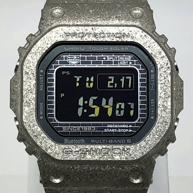 卡西歐 G-SHOCK GMW-B5000PS-1 40週年紀念版復刻腕錶，全金屬錶殼，電波太陽能動力，藍牙，手機連接功能，銀色錶殼，TIC鍍膜，2023年4月發售，Mikunigaoka 專賣店-0