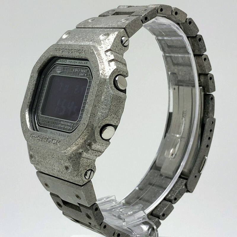 卡西歐 G-SHOCK GMW-B5000PS-1 40週年紀念版復刻腕錶，全金屬錶殼，電波太陽能動力，藍牙，手機連接功能，銀色錶殼，TIC鍍膜，2023年4月發售，Mikunigaoka 專賣店-2