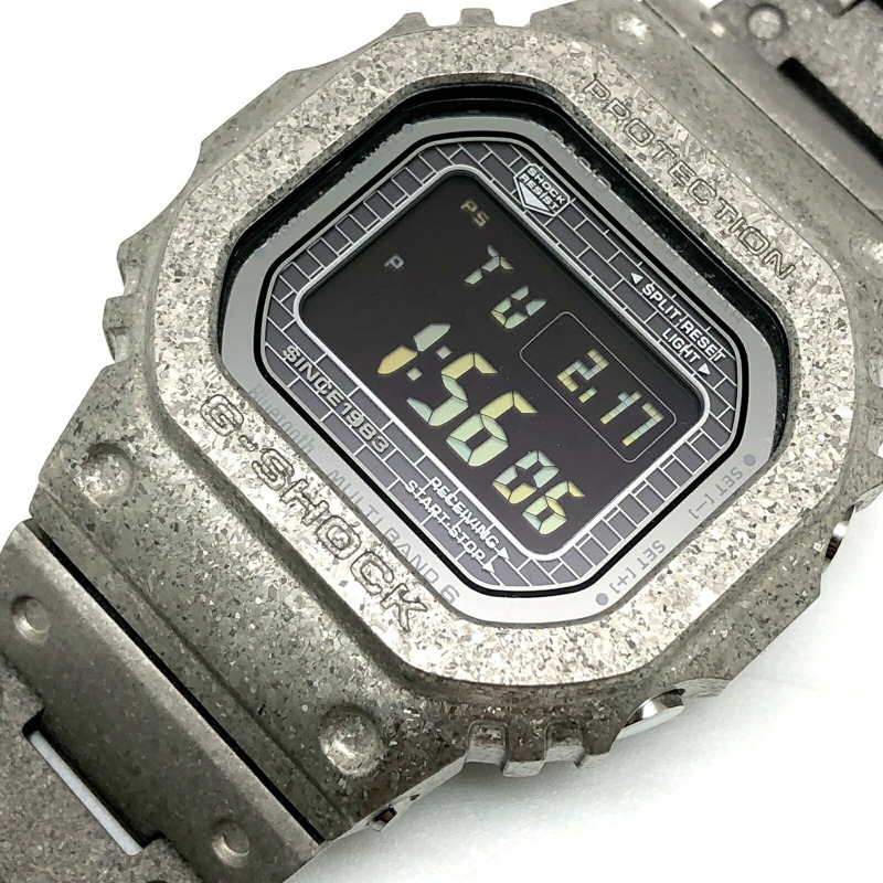 卡西歐 G-SHOCK GMW-B5000PS-1 40週年紀念版復刻腕錶，全金屬錶殼，電波太陽能動力，藍牙，手機連接功能，銀色錶殼，TIC鍍膜，2023年4月發售，Mikunigaoka 專賣店-3