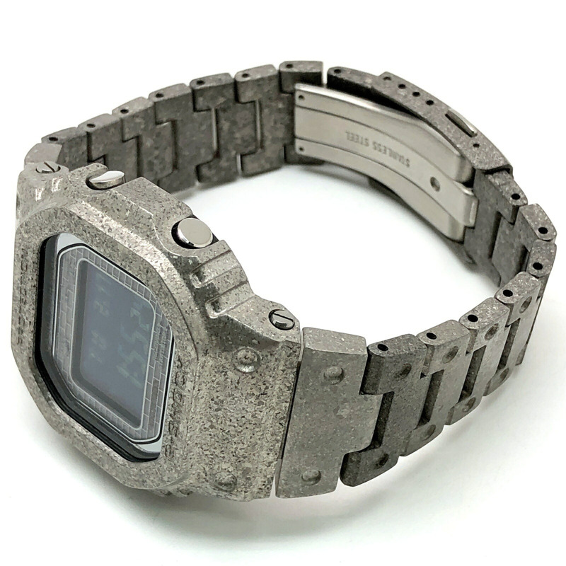卡西歐 G-SHOCK GMW-B5000PS-1 40週年紀念版復刻腕錶，全金屬錶殼，電波太陽能動力，藍牙，手機連接功能，銀色錶殼，TIC鍍膜，2023年4月發售，Mikunigaoka 專賣店-5