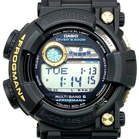 卡西歐 G-SHOCK FROGMAN GWF-1000G-1 電波太陽能手錶，黑金配色，2010 年 3 月發售，Mikunigaoka 店