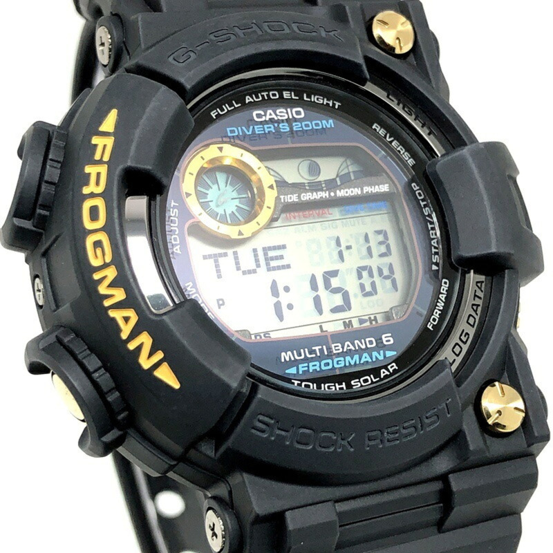 卡西歐 G-SHOCK FROGMAN GWF-1000G-1 電波太陽能手錶,黑金配色,2010 年 3 月發售,Mikunigaoka 店-3