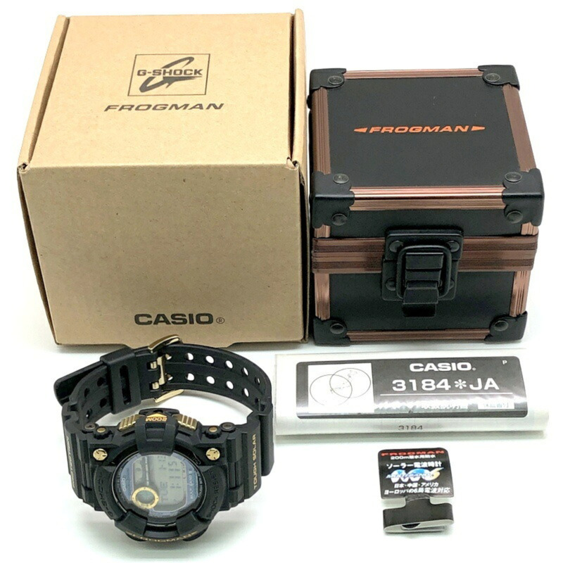 卡西歐 G-SHOCK FROGMAN GWF-1000G-1 電波太陽能手錶,黑金配色,2010 年 3 月發售,Mikunigaoka 店-9