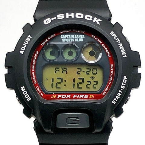 卡西歐 G-SHOCK DW-6900 聖誕老人隊長運動俱樂部 聖誕老人隊長 Aqua City 台場博物館開幕紀念合作款 Santa-kun EL 黑色限量版 1000 枚 2000 年 4 月在三國丘店發售