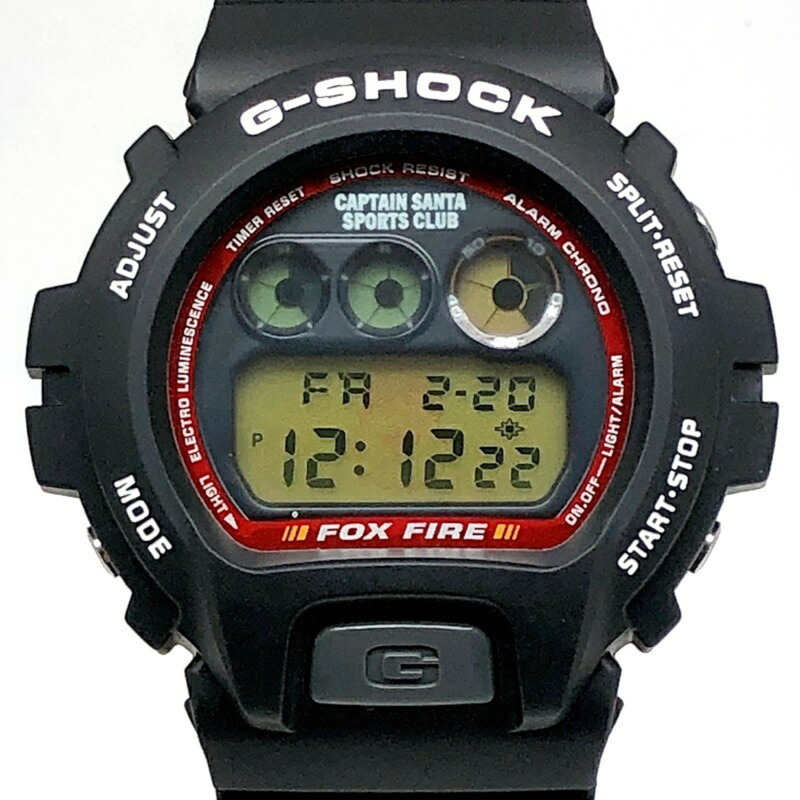 卡西歐 G-SHOCK DW-6900 聖誕老人隊長運動俱樂部 聖誕老人隊長 Aqua City 台場博物館開幕紀念合作款 Santa-kun EL 黑色限量版 1000 枚 2000 年 4 月在三國丘店發售-0