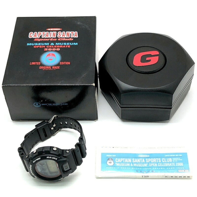 卡西歐 G-SHOCK DW-6900 聖誕老人隊長運動俱樂部 聖誕老人隊長 Aqua City 台場博物館開幕紀念合作款 Santa-kun EL 黑色限量版 1000 枚 2000 年 4 月在三國丘店發售-9
