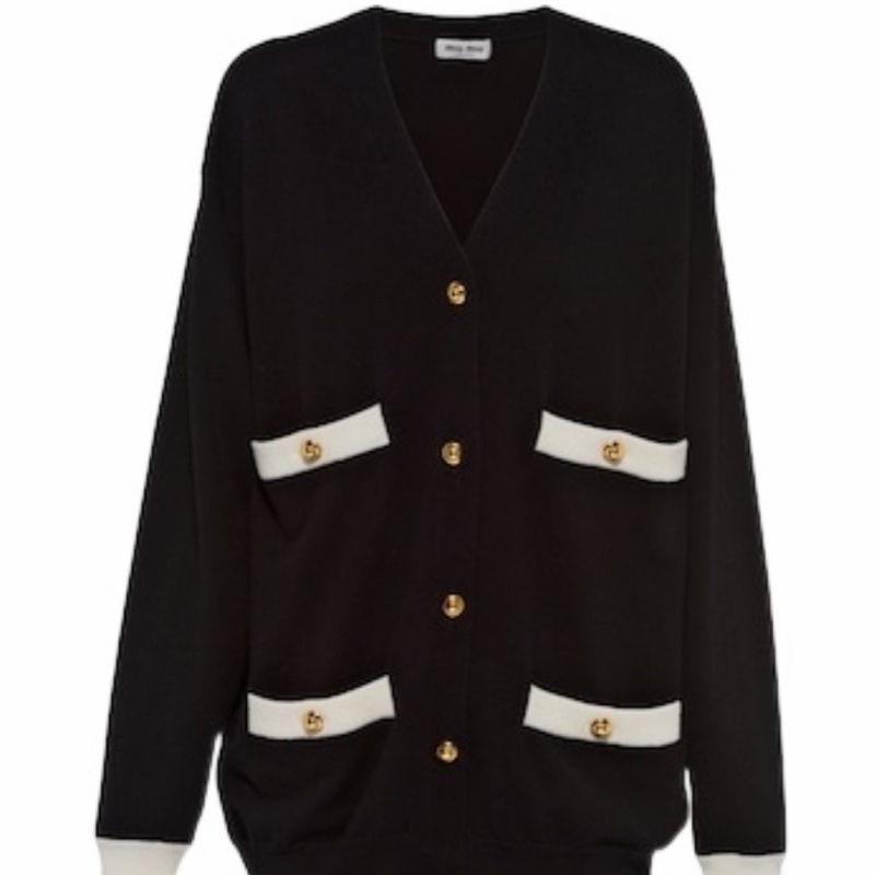 Miu Miu 女士 V領開衫IT-38碼-0