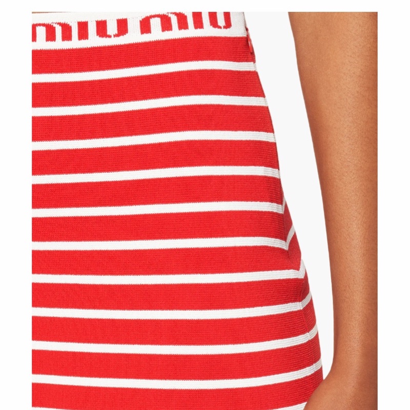 Miu Miu 女士 條紋迷你半身裙IT-36 IT-38 IT-40 IT-42碼-1