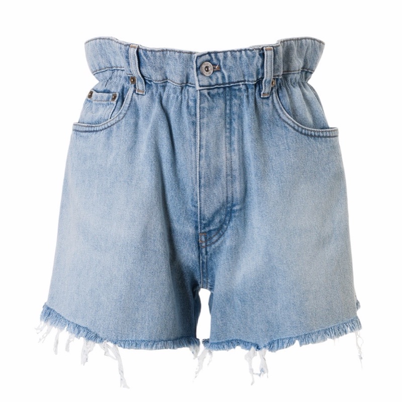 Miu Miu 女士 logo牛仔短褲24 26碼-1