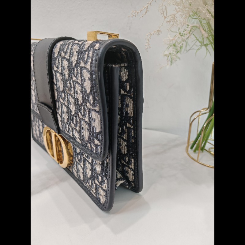 Dior Montaigne medium 
藍色老花 蒙田30中號-3