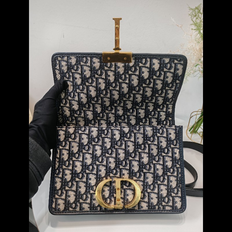 Dior Montaigne medium 
藍色老花 蒙田30中號-12