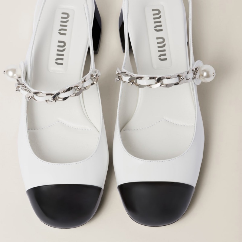 Miu Miu 女士 雙色露跟高跟鞋35 35.5 36 36.5 37 37.5 38 38.5 39 40碼跟高: 3.5cm-0