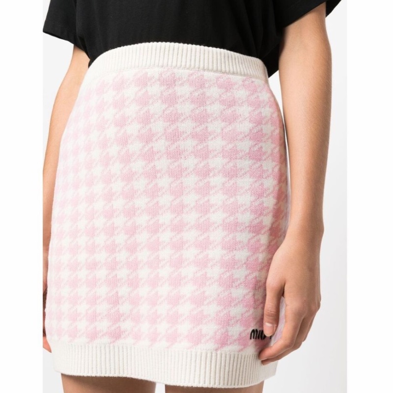 Miu Miu 女士 徽標針織半身裙IT-40碼-1