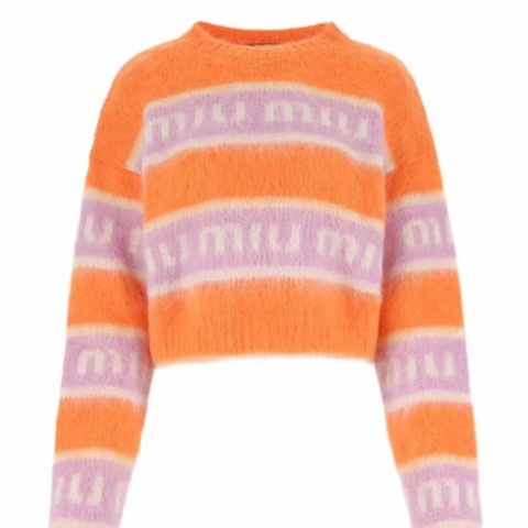 Miu Miu 女士 徽標針織毛衣IT-38碼