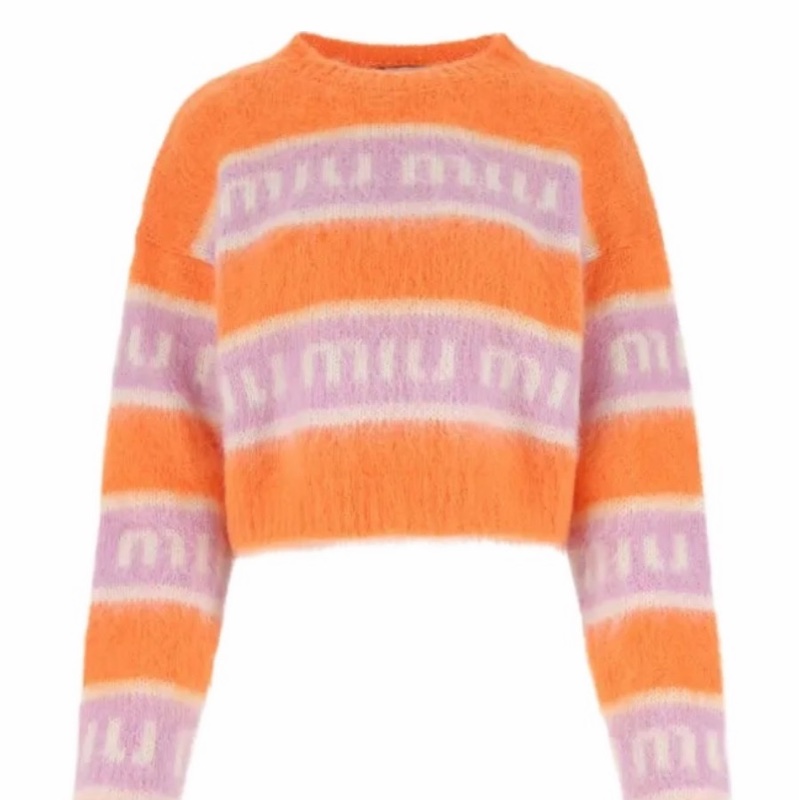 Miu Miu 女士 徽標針織毛衣IT-38碼-0