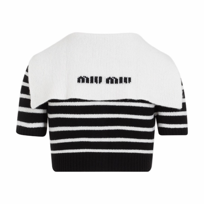 Miu Miu 女士 條紋短袖針織衫IT-38 IT-40 IT-42碼-1
