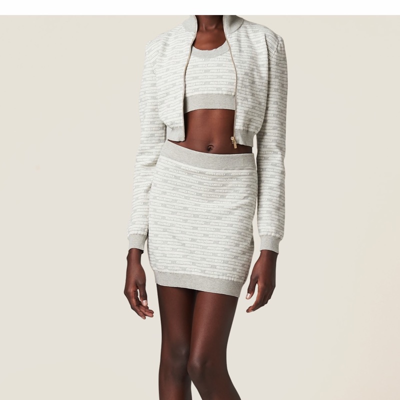 Miu Miu 女士 通體徽標針織衫IT-36 IT-38碼-2