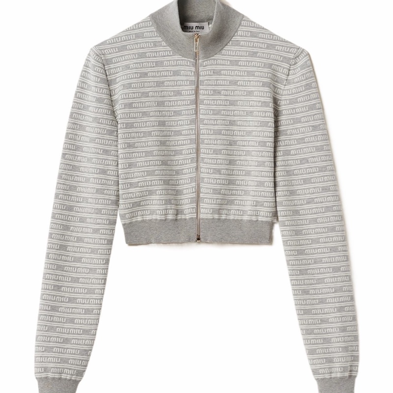 Miu Miu 女士 通體徽標針織衫IT-36 IT-38碼-4