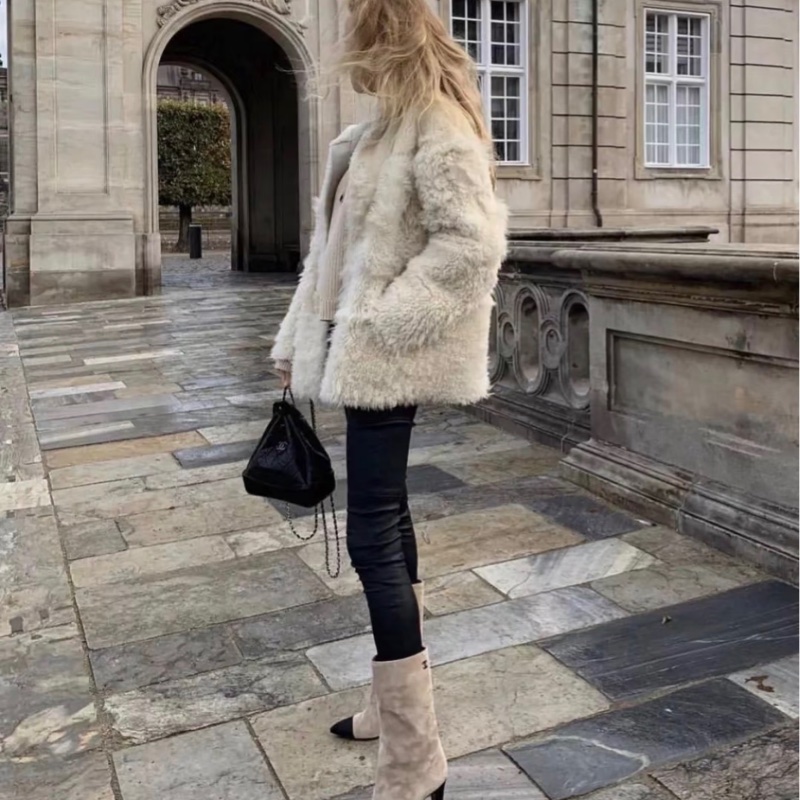 Chanel 拼接麂皮長靴-3